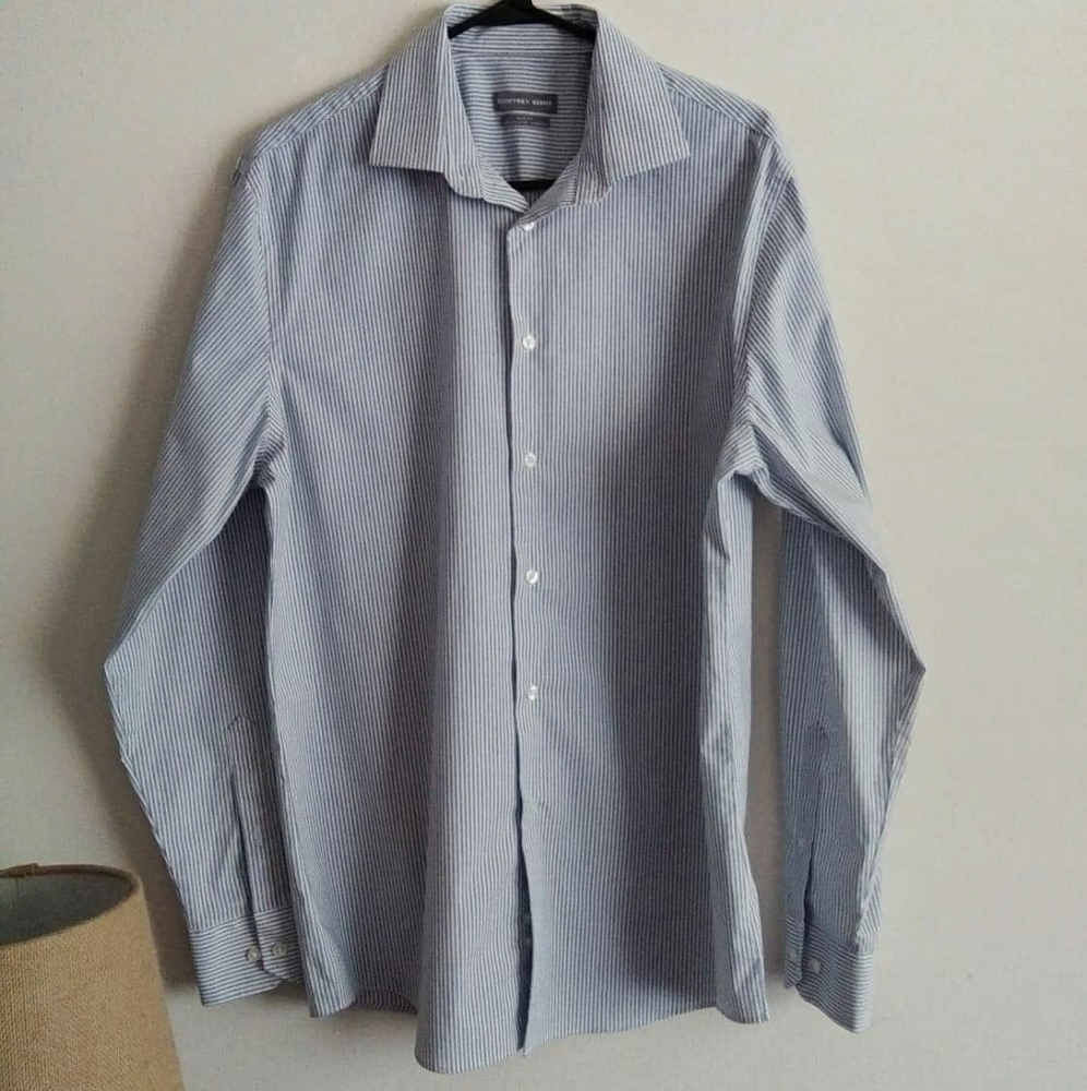 Striped button up men's shirt